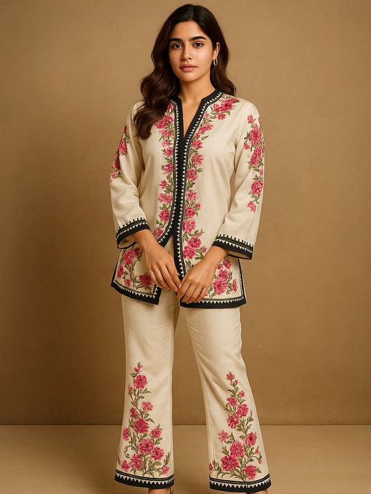 Premium Fusion Ethnic Women's multi color Co-ord set.