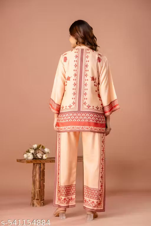 Premium Fusion Ethnic Women's multi color Co-ord set.