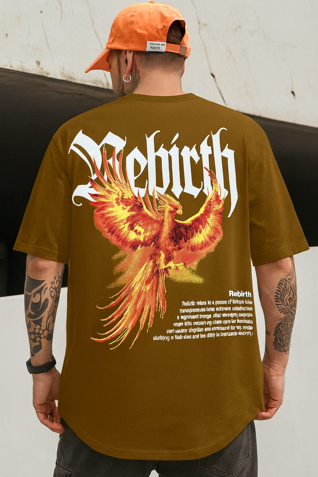 Men's Stylish Oversized Graphic Printed 3/4th Sleeve T-Shirt