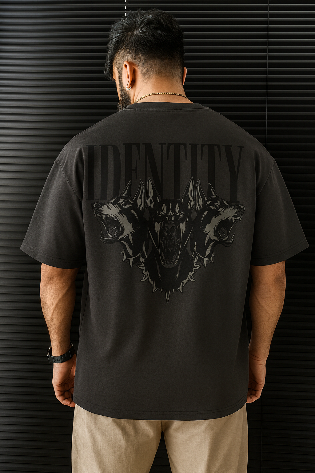 Men's Stylish Oversized Graphic Printed 3/4th Sleeve T-Shirt