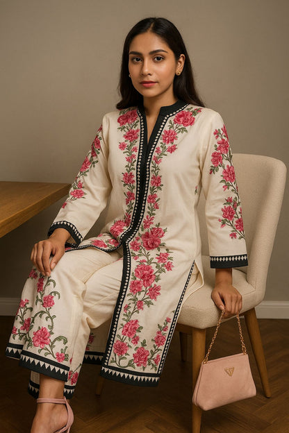 Premium Fusion Ethnic Women's multi color Co-ord set.