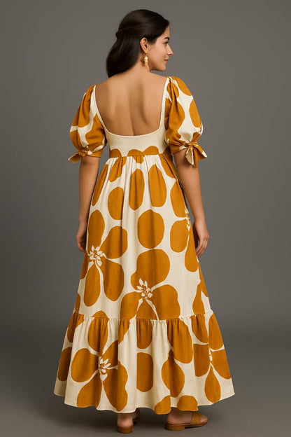 DESIGNER FANCY GOWN WITH PRINT