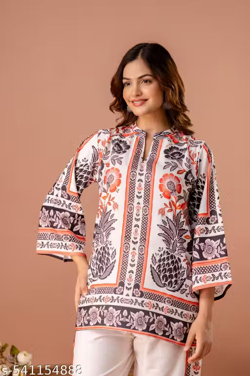 Premium Fusion Ethnic Women's multi color Co-ord set.