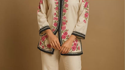 Premium Fusion Ethnic Women's multi color Co-ord set.